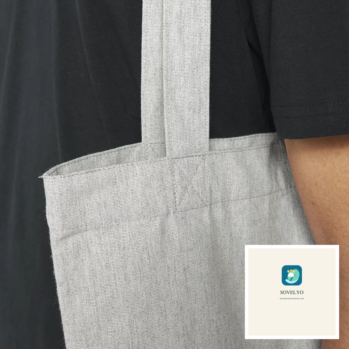 SOVELYO Signature Tote Grau